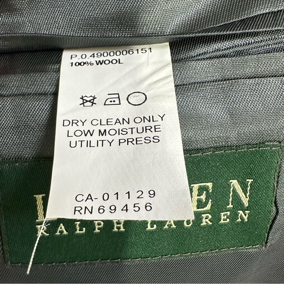 Lauren Ralph Lauren Black & White Herringbone Wool Sport Coat Blazer - Picture 5 of 5